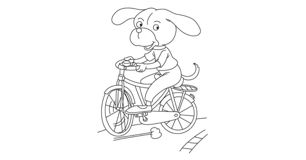 Perro en bicicleta